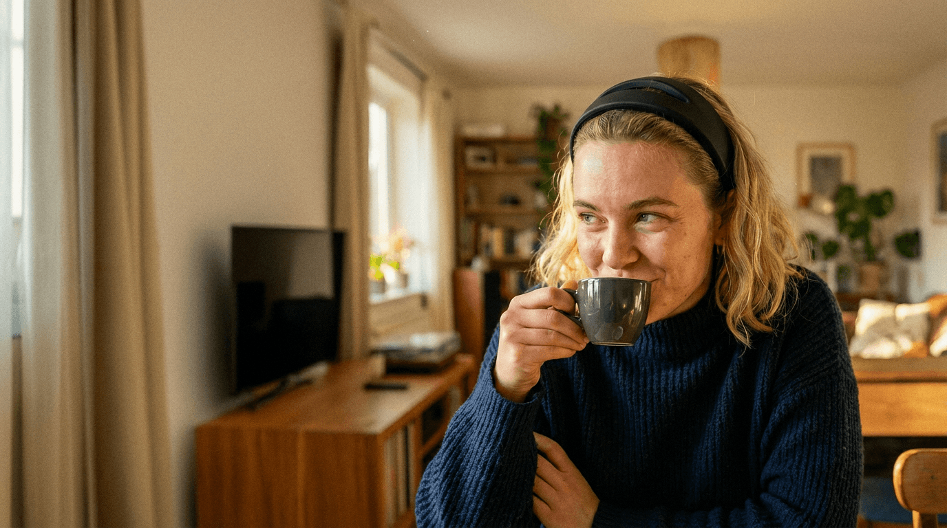 Woman using Lutea device