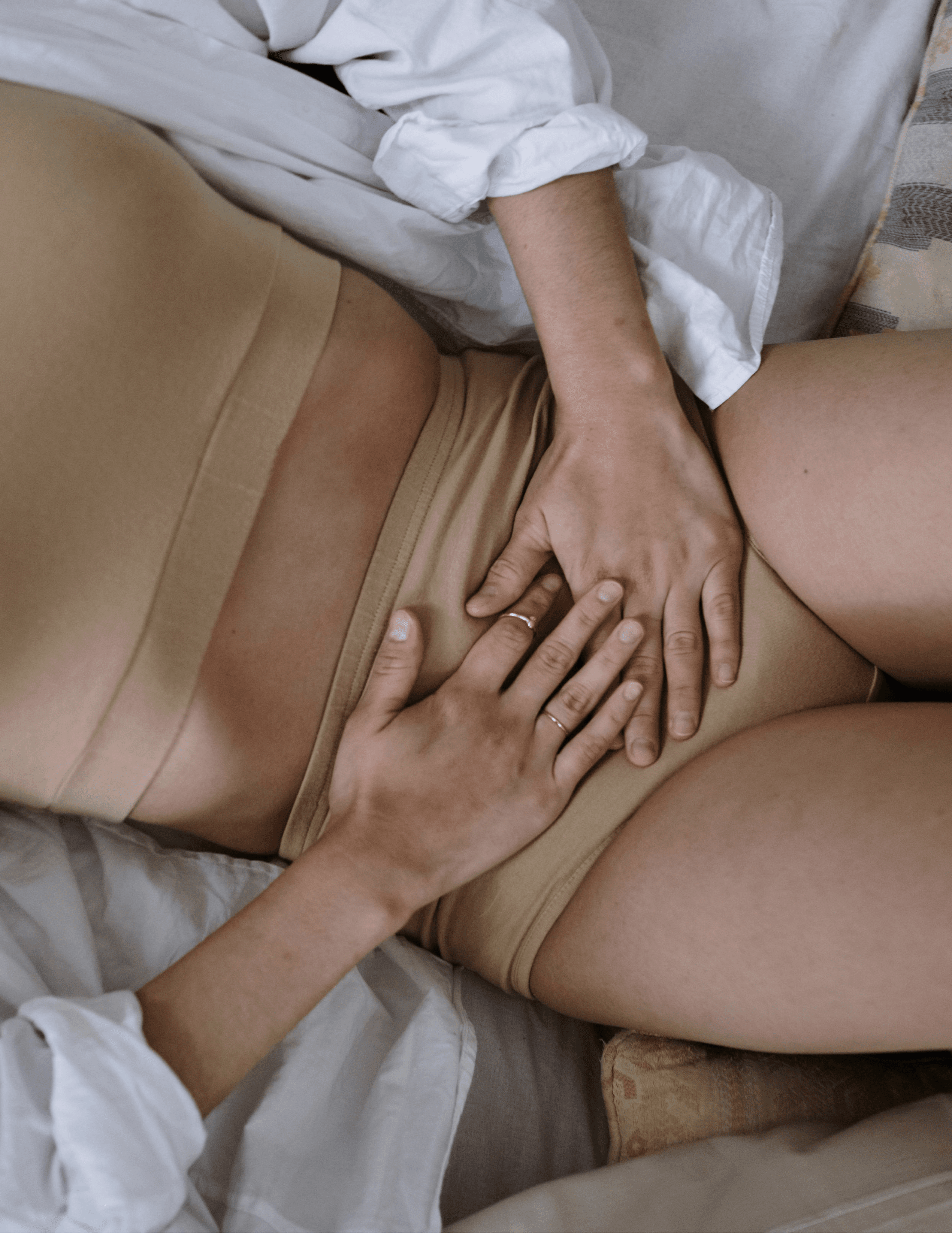 Woman experiencing endometriosis symptoms