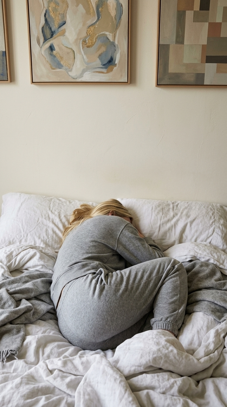 Woman experiencing PMS symptoms